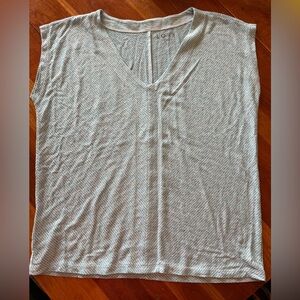 LOFT Slouchy Light Blue Short Sleeve V-Neck Tee